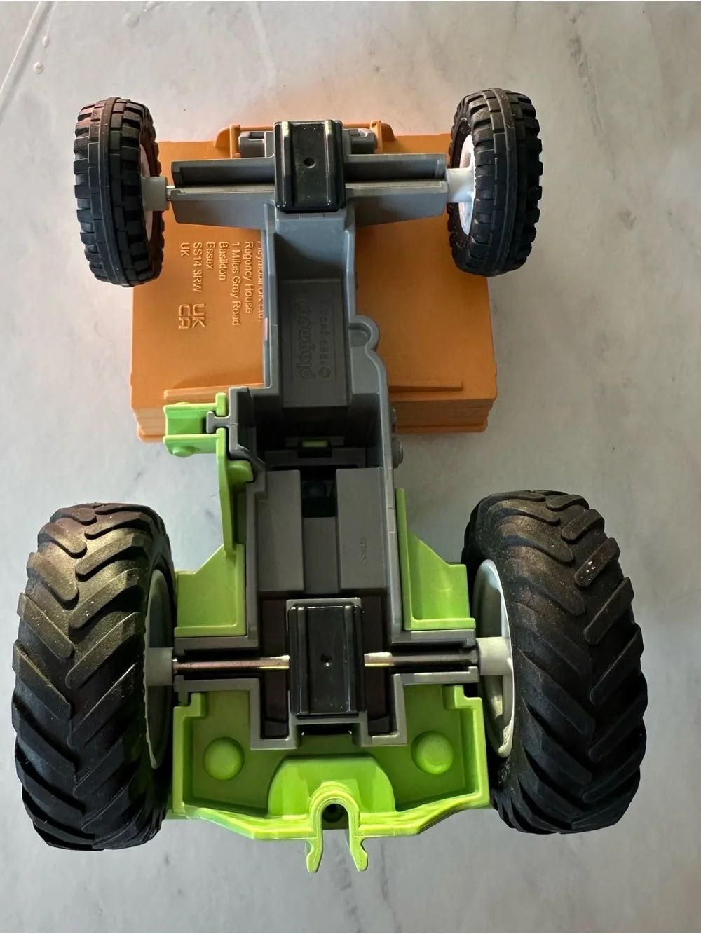 Playmobil Harvester Tractor with dump Trailer 1999 green farm vehicle